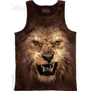 Big Face Roaring Lion - Férfi trikó